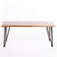 Table basse industrielle industrielle avec cadre en bois et en fer, 18 po x 43 po 18 po, Style Design Outdoor