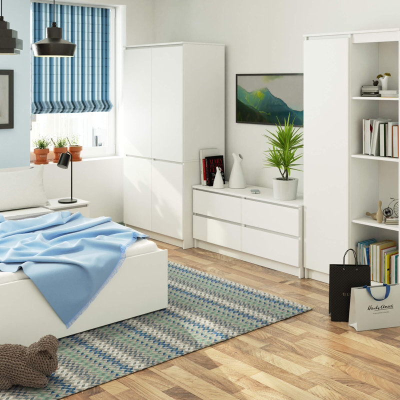 Starrla 4 Door Manufactured Wood Wardrobe
