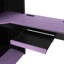 Full Loft Bed With Lighted Computer Desk, Keyboard Tray, Storage Shelves And Blackout Curtain-802844047