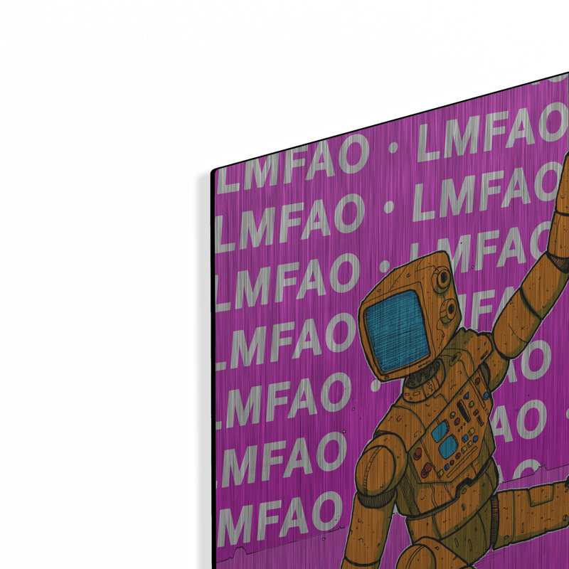 «Lmfao» Craig Snodgrass, art mural en métal, H 24 po x l 16 po