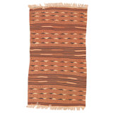 Hand Knotted Wool Area Rug in Red