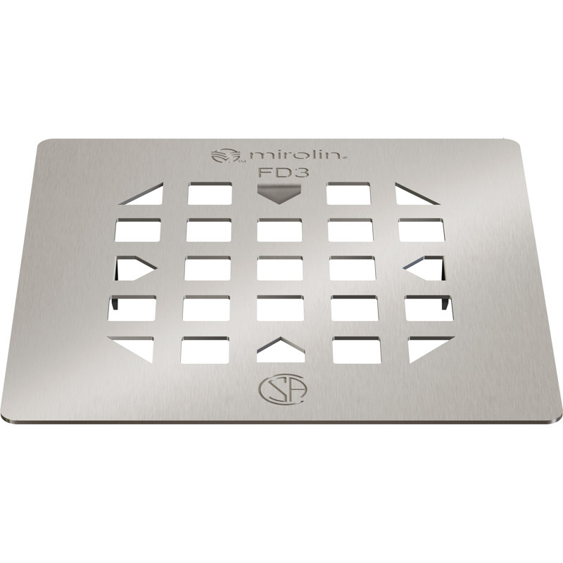 Grille d'évacuation carrée en bronze champagne, Doré