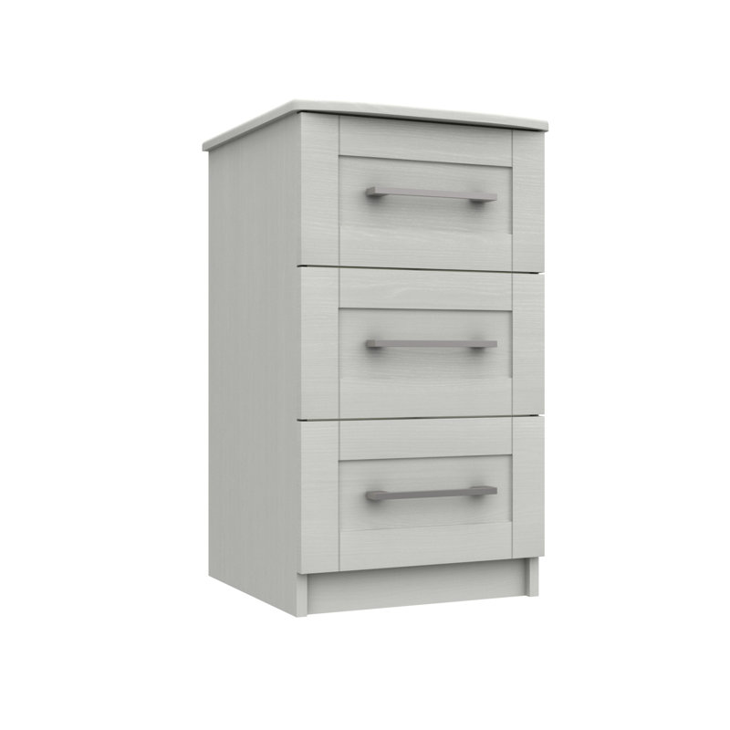 Alishma 39.8cm W Manufactured Wood Bedside Table, White