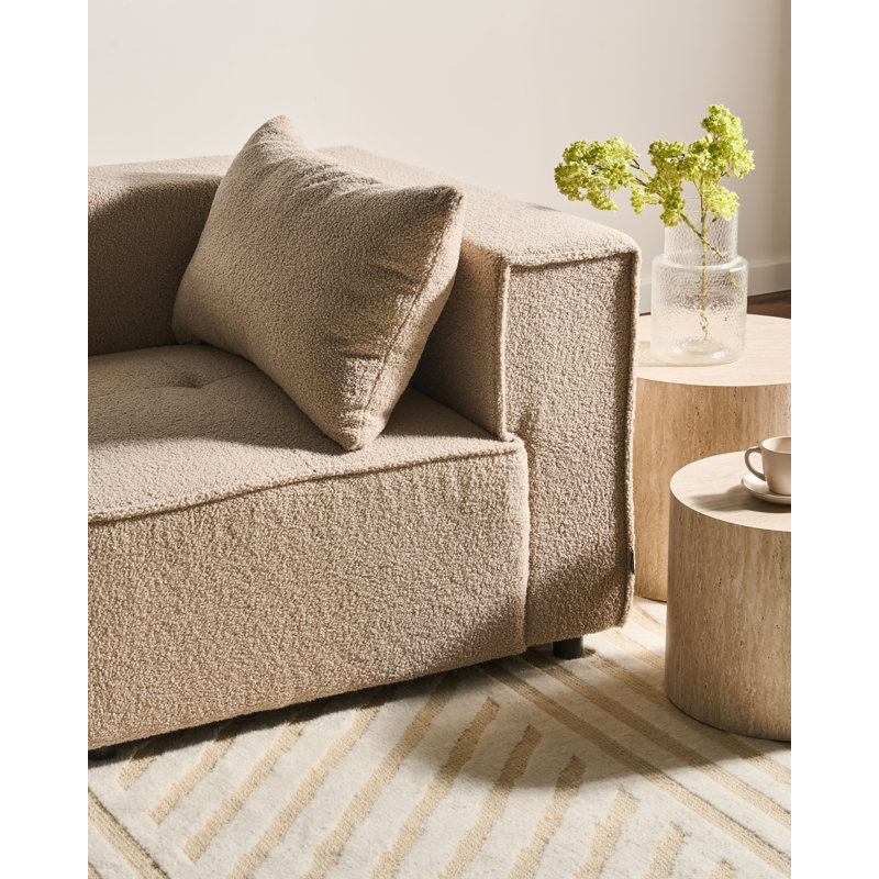 Chandy 2 Seater Sofa, Beige Boucle