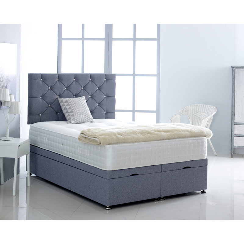 Fifer Upholstered Ottoman Storage Bed, Single (3'), Denim