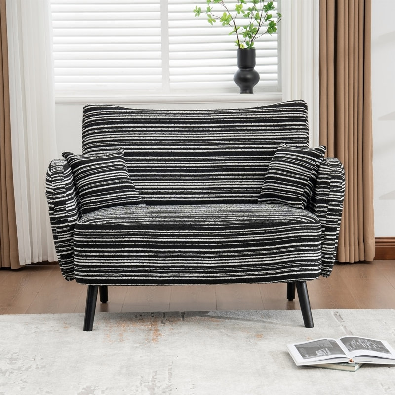 Canapé large 47,6 po, Noir