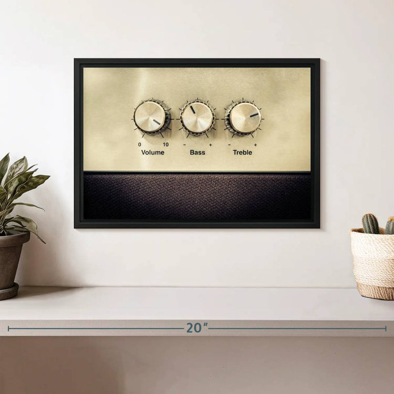 Commandes de volume pour Sepulveda, Cadre flottant noir, 13 po x 9 po