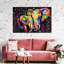 «Elephant Parents and Child», impression abstraite sur toile-607305800