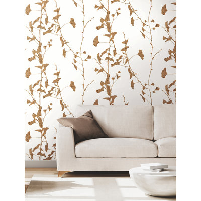 Papier peint Ginkgo Silhouette