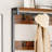 Vintage Brown, 5-In-1 Foyer Tree, 31.6-Inch Wide Entryway Bench With Coat Rack, 17 Hooks + Separate Drawers.-1164711636