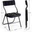 Ensemble de 4 chaises pliantes rembourrées - Chaises de salle à manger rembourrées portables pour les invités-1917156431