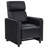 Black Upholstered 4-Seater Home Theater With 3 Wedge Consoles