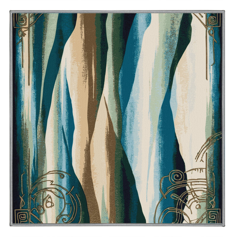 Serene Ripples Rug, Square 5'