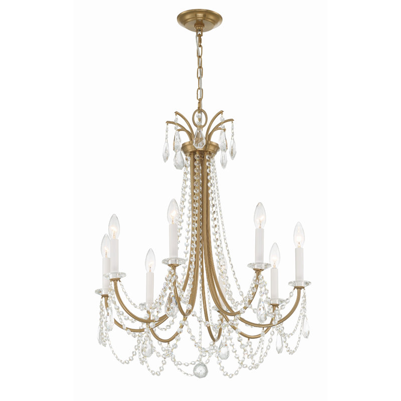 Jacueline 8 - Light Dimmable Classic / Traditional Chandelier, Bronze/Gold