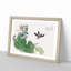 Dragonflies on a Flower by Morimoto Toko - Picture Frame Painting Print-55734302-55734301