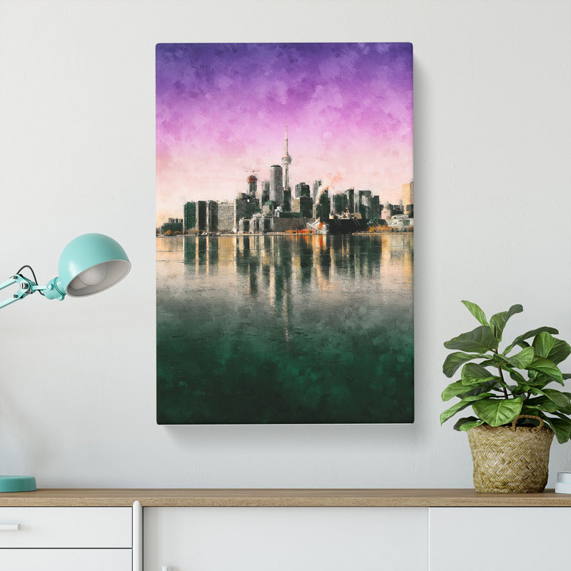 Skyline Of Toronto In Canada - Wrapped Canvas Print, 60cm H x 40cm W x 4cm D