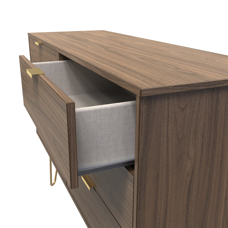 Bisceglia 115cm W 6 - Drawer Chest of Drawers, Brown