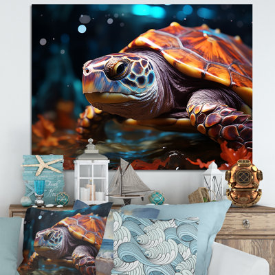 Abstrait voyage aquatique sur toile