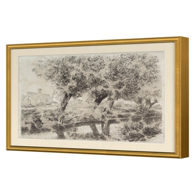 Vintage Etched Landscape 1 Print by Pastars, Cynthia