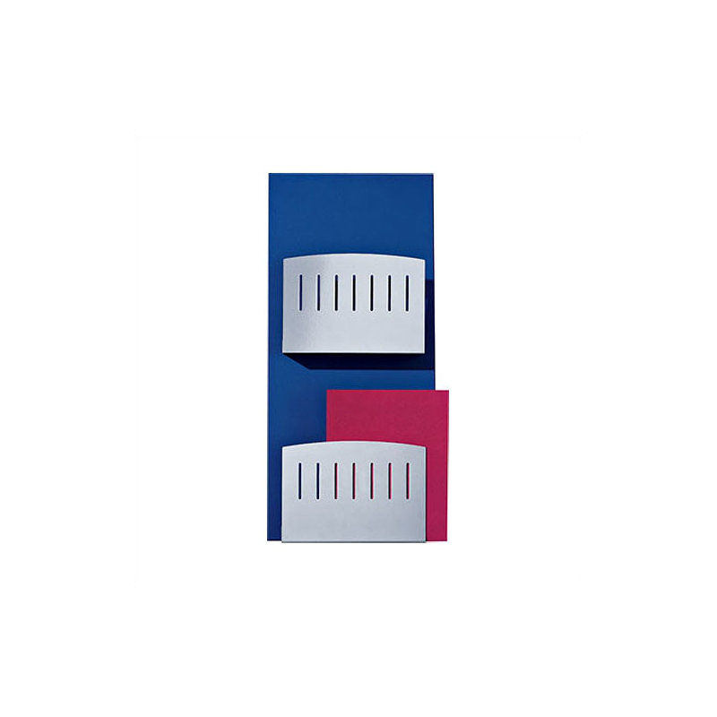 Metal Wall File Pockets, Aluminum Metallic, Natural Maple, Slots