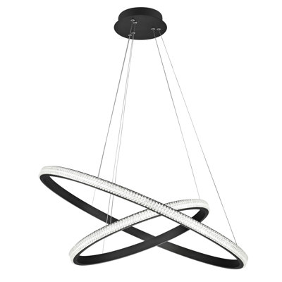 2 - Light Black LED Unique/Statement Pendant