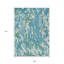 Tapis extérieur bleu sarcelle lavable abstrait 9 pi x 12 pi bleu sarcelle