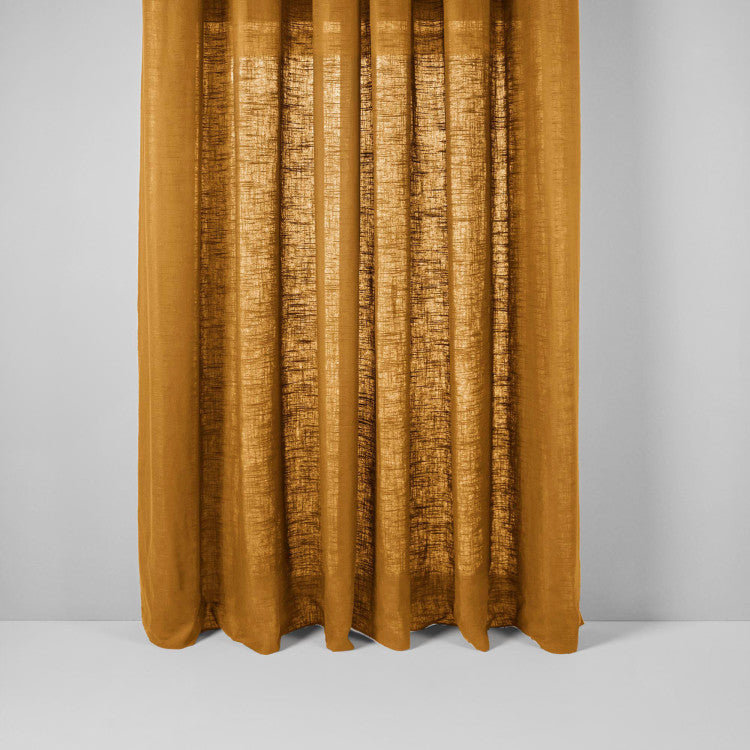 Bellavista Semi Sheer Curtain Single Panel, Width 350 x Drop 280cm, Ochre