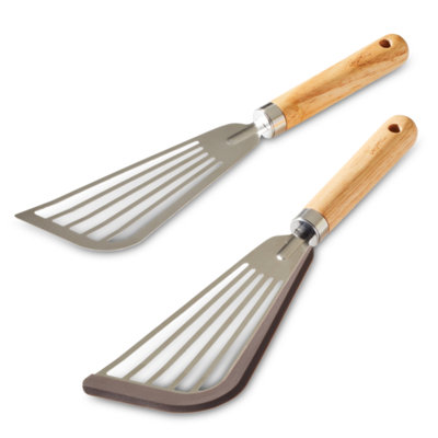 Ayesha Curry Tools and Gadgets Stainless Steel Fish Turner Utensil Set, 2 Piece