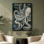 Art mural encadré sur toile - Pieuvre rétro aux couleurs de l'océan profond - 16 po x 24 po, 24 po x 36 po-129684476-129684477