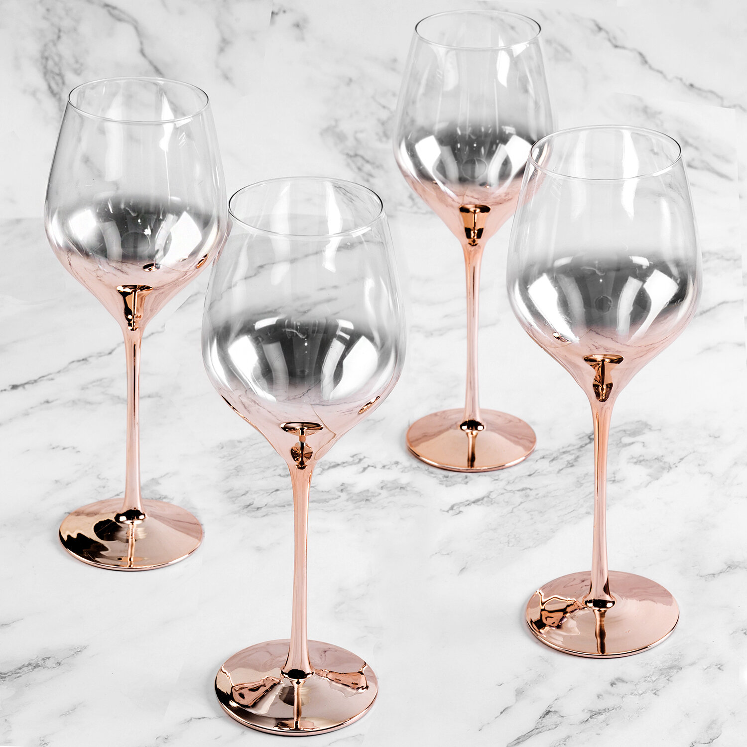 Everly Quinn Ayer 4 - Piece 19oz. Glass All Purpose Wine Glass Glassware Set  & Reviews
