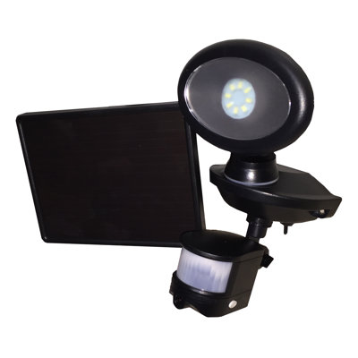 Black Solar Powered Integrated LED Spot Light