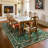  Vintage Bird Washable Area Rugs for Living Room Floral Soft Rug Low Pile Print Carpet-48620238