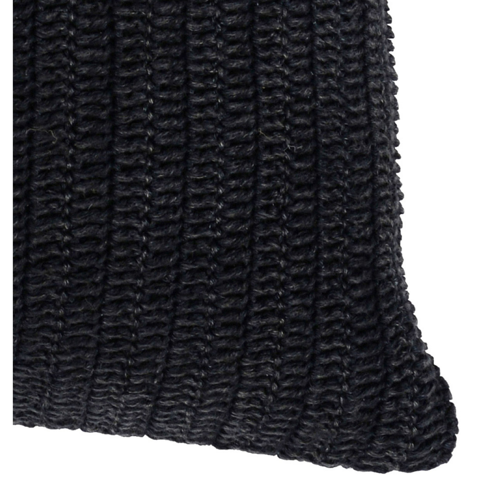 Rowan 22" x 22" Cotton Throw Pillow, Black