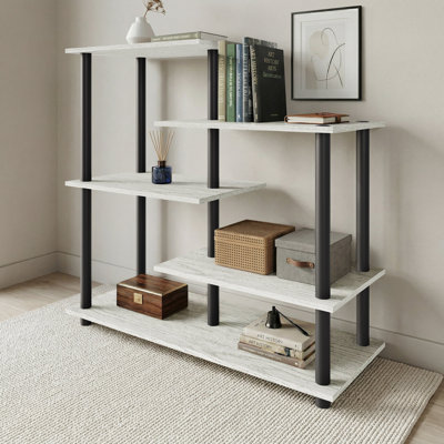 Easy Twist Assembly 5-Tier Multipurpose Shelf In Light Grey