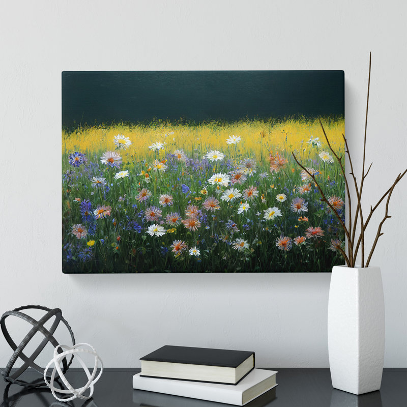 Lovable Wildflowers Floral - Wrapped Canvas, 50cm H x 76cm W x 3cm D
