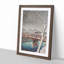 Two Crossing the Bridge by Hasui Kawase - Framed Print-55642362-55642365