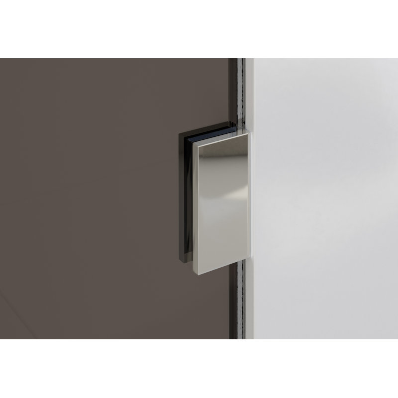 Ursa 36 in. x 78 in. Fully Frameless Bronze Tinted Single Fixed Shower Panel, Chrome