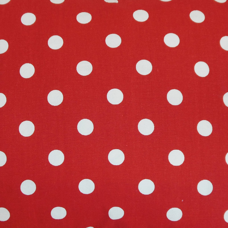 Coussin 18 x 18 à pois noir et blanc, 20" x 20", Lipstick / White