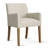 20.5" Seat Height Linen Upholstered Solid Wood Dining Armchair-1900402935