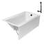 Baignoire en alcôve droite en acrylique blanc brillant avec drain extérieur Streamline 60 po x 30 po Streamline-108298478