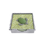 Palmy Nights Green Turtle Bamboo Napkin Holder