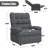 Breathable Fabric Recliner With Remote Control And Side Pockets, Reclining Chair Electric Sofas With Adjustable Backrest And Footrest-395079611