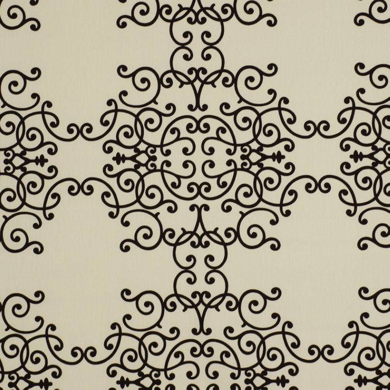 Dwell Soft Scrolls 100% Cotton Fabric, Jet