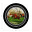 Sous-verres ronds en cuir noir Vegan-119015123
