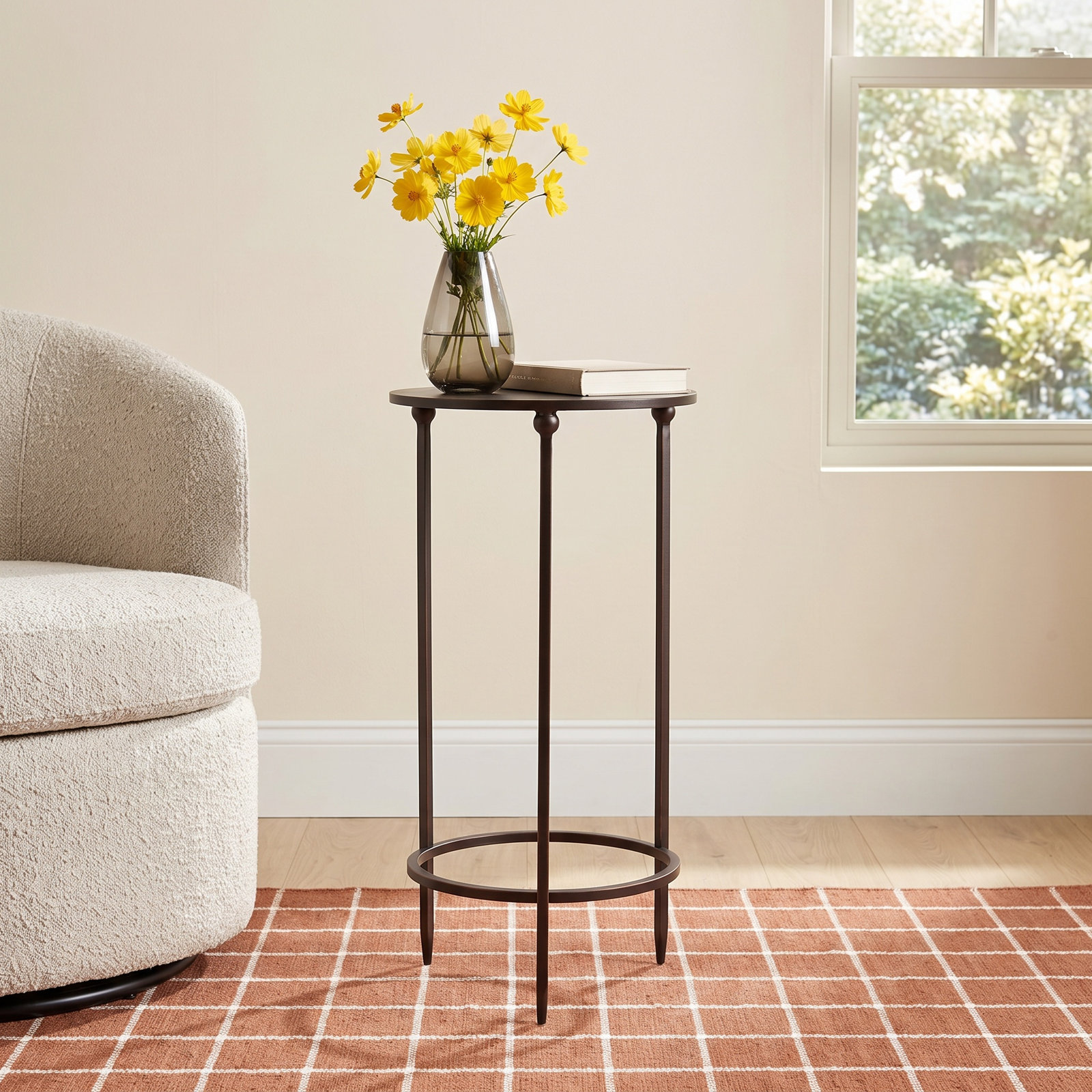 11" Glass End Table