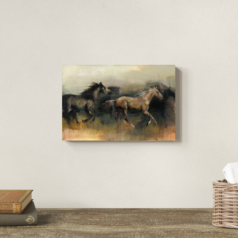 «Roamo The West» par Marilyn Hageman, reproduction d'art mixte résistant aux rayons UV, H 8 po x l 12 po, Blanc