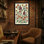 Motif floral de plantes et de fleurs avec des fleurs orange et mauves