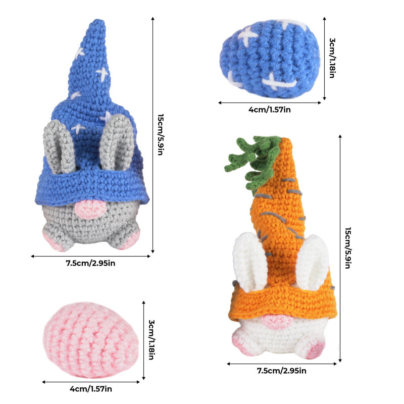 Lapins Amigurumi DIY Kit au crochet Wizardi F07N8-M144