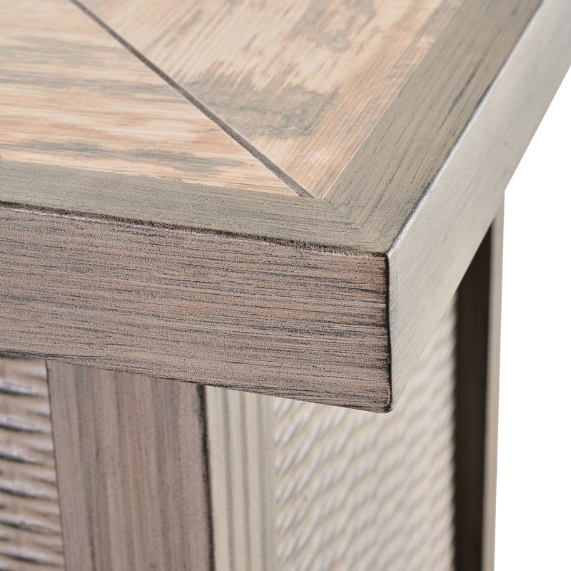 42 po additionnels de table de foyer d'extérieur, 50 000 sorties, -lumière effet, plateau de table en céramique, base en acier, couvercle, pierres de lave, housse imperméable, console grise, taille, puissance, détail, graisse-