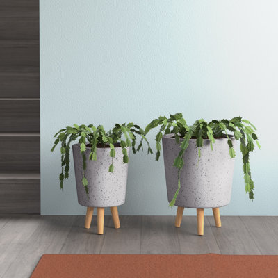 Ensemble de pots à fleurs en métal 2 pièces Annis